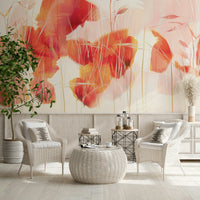 A classic floral wallpaper for walls with a romantic theme.

