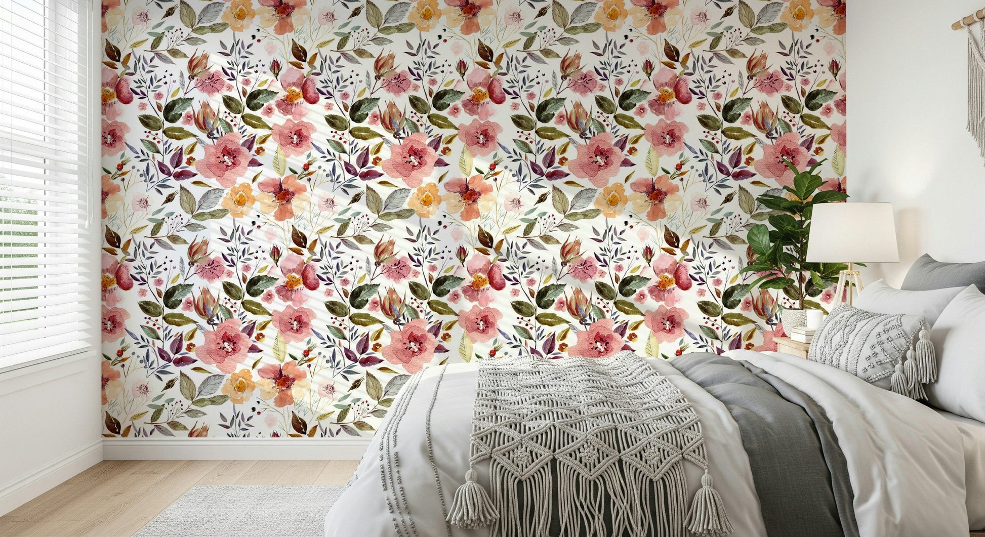 Aesthetic Blush Bloom Echo wall art blush flower design.