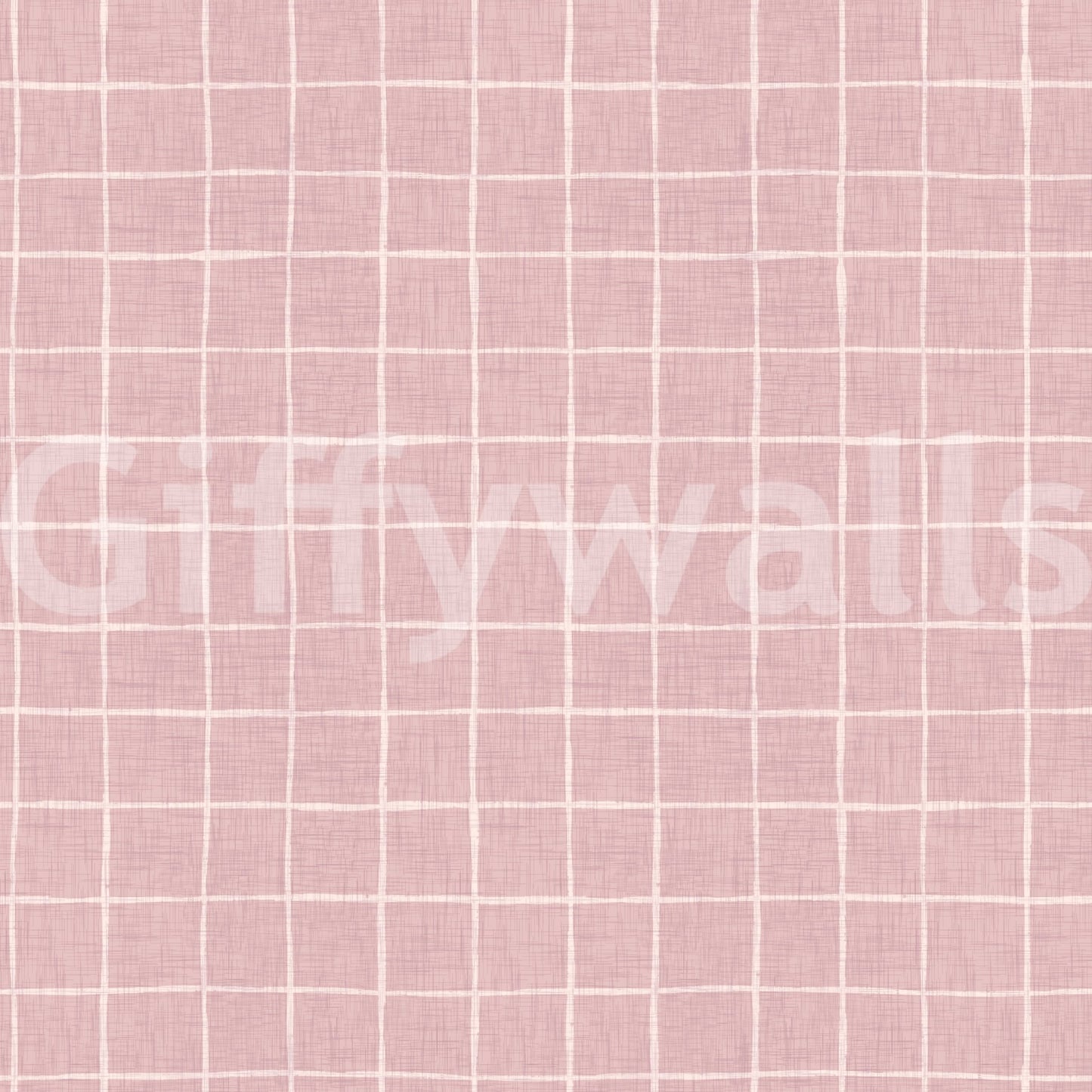 Blush Linen Grid Wallpaper⁠