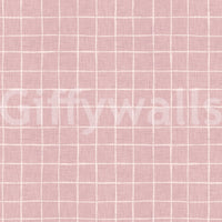 Blush Linen Grid Wallpaper⁠
