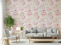 Blush Rose Summer Garden wallpaper for walls