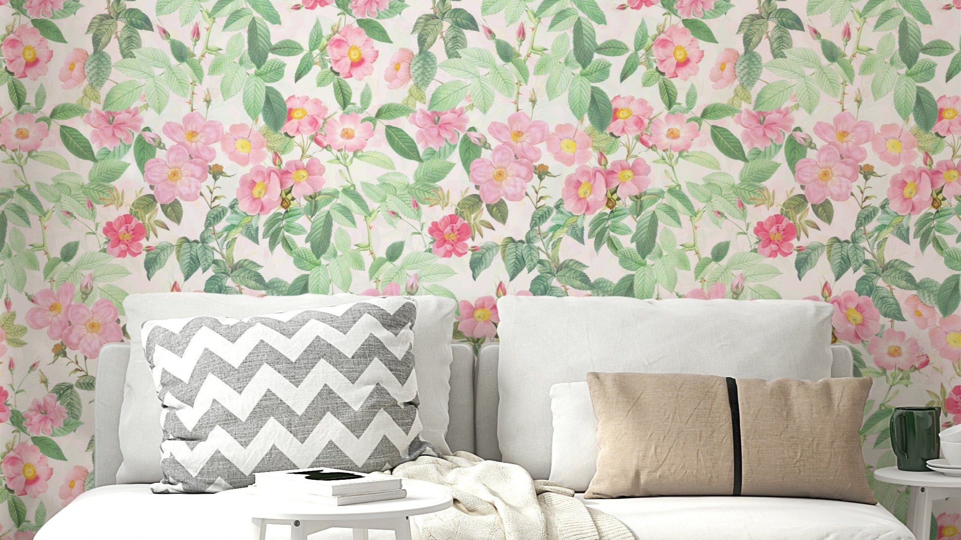 Blush rose garden wallpaper for walls

