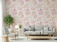 Blush Rose Summer Garden wallpaper for walls