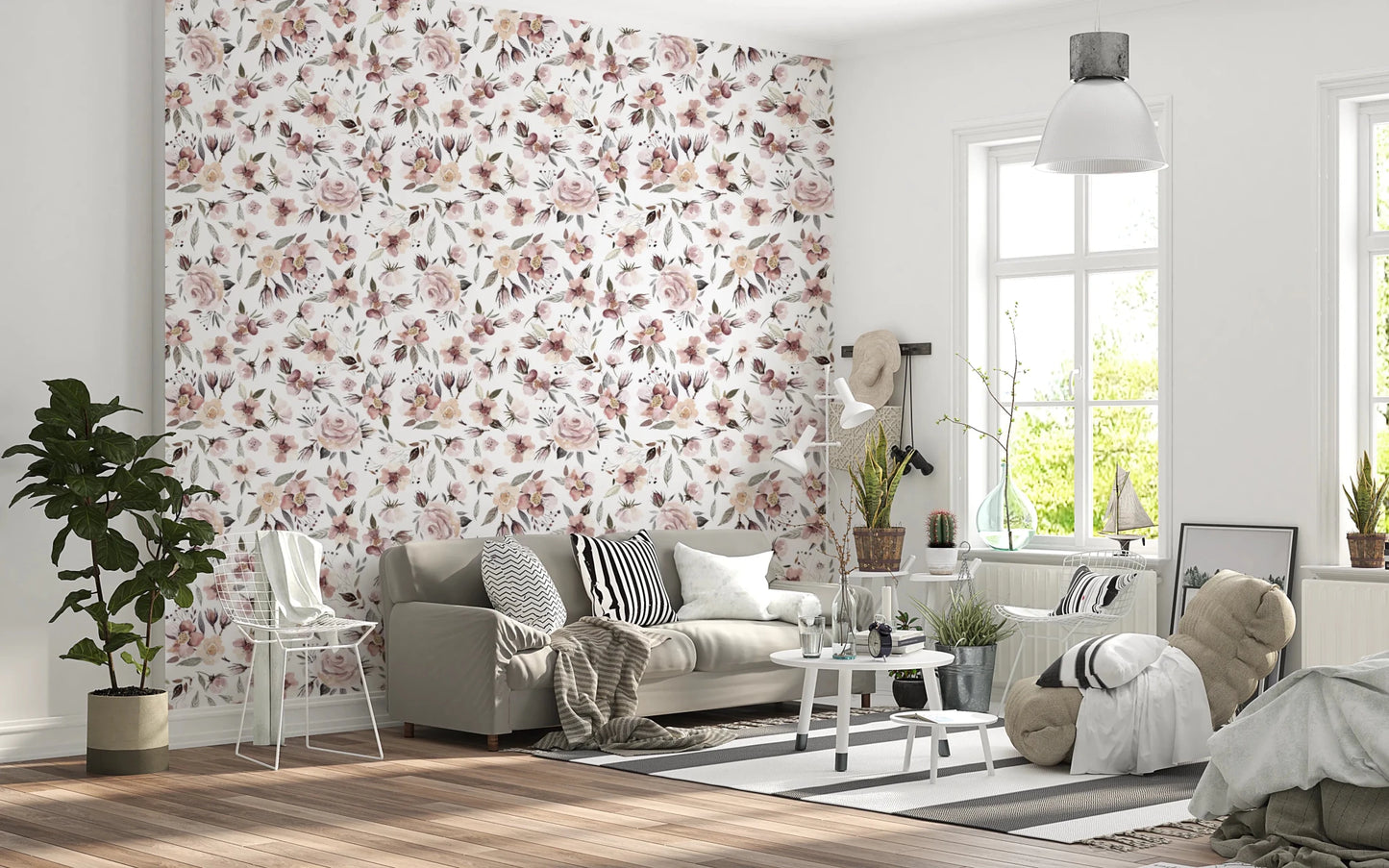 Blush Winter Bloom Wallpaper⁠