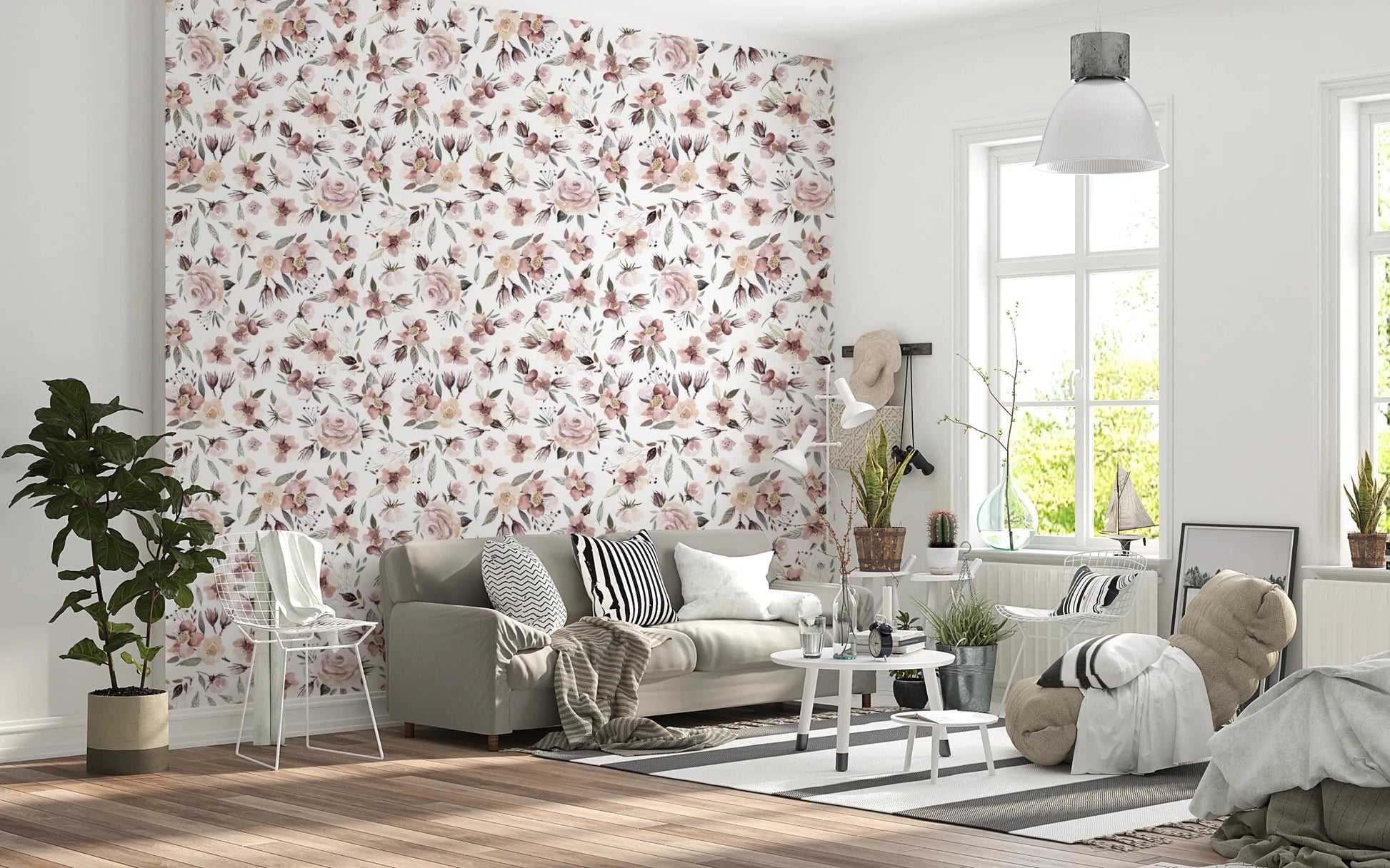 Blush Winter Bloom Wallpaper⁠