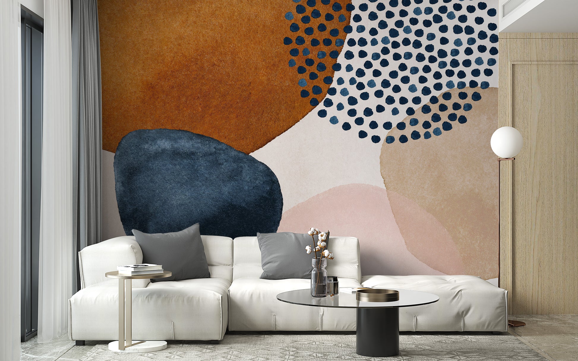 Bohemian Beige Watercolor Wallpaper - Giffywalls