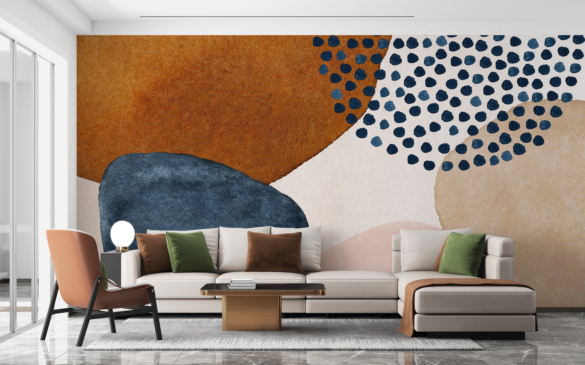 Bohemian Beige Watercolor Wallpaper - Giffywalls