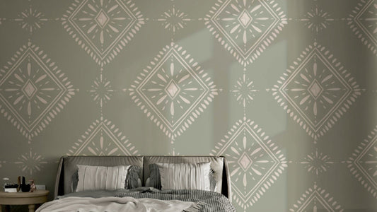 Artistic diamond pattern wallpaper

