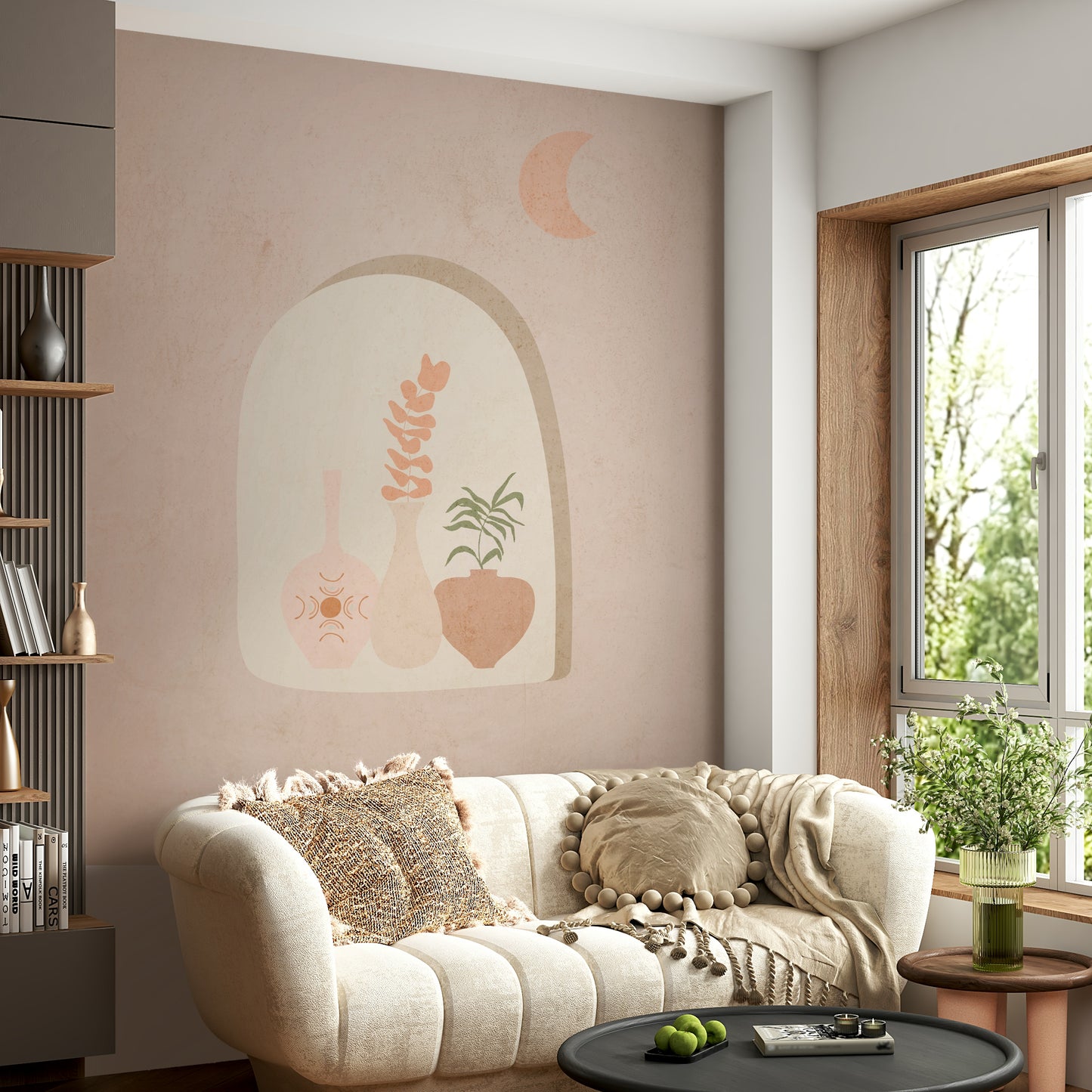 Bohemian wall art with dreamy desert vibes

