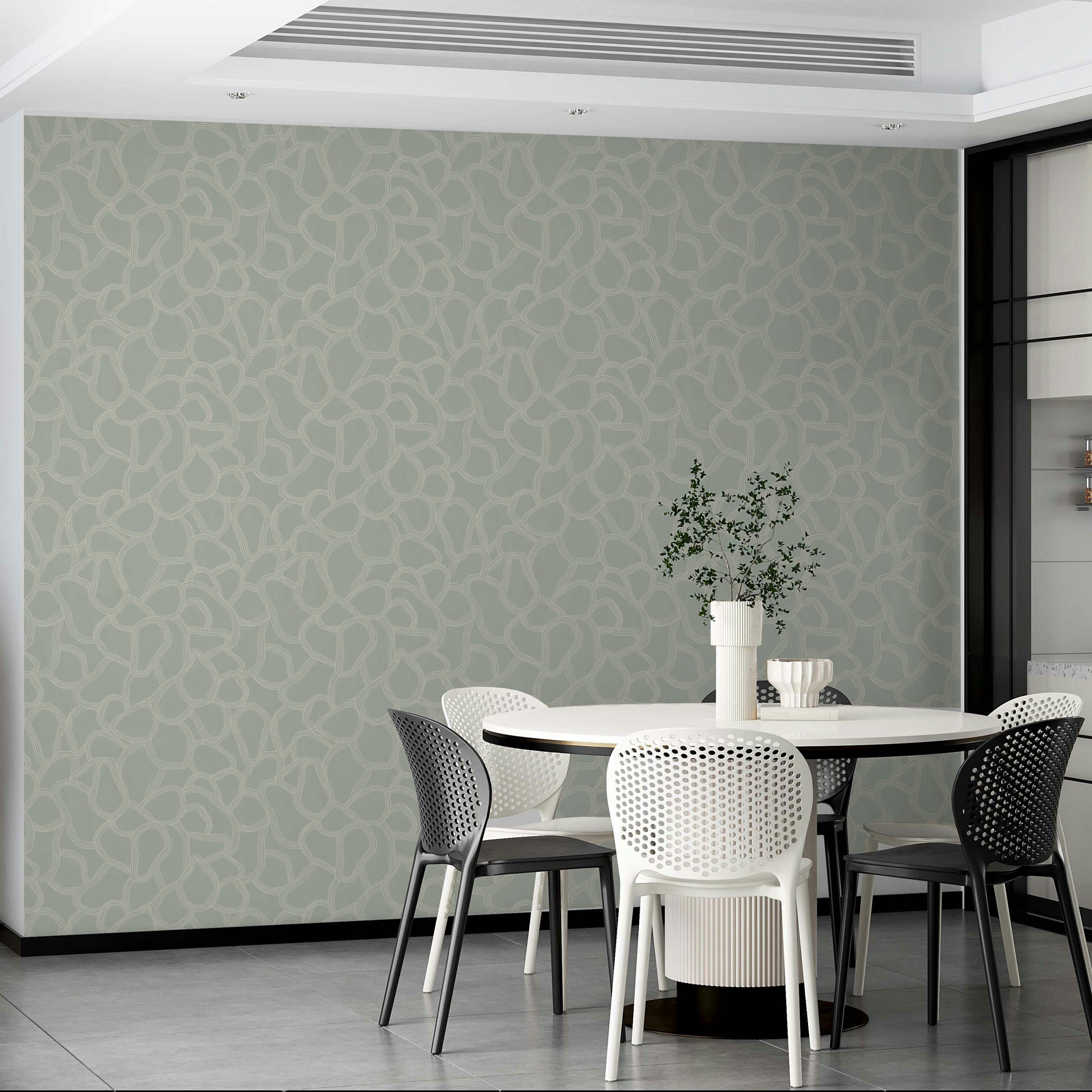 Boho line art wallpaper for wall spaces

