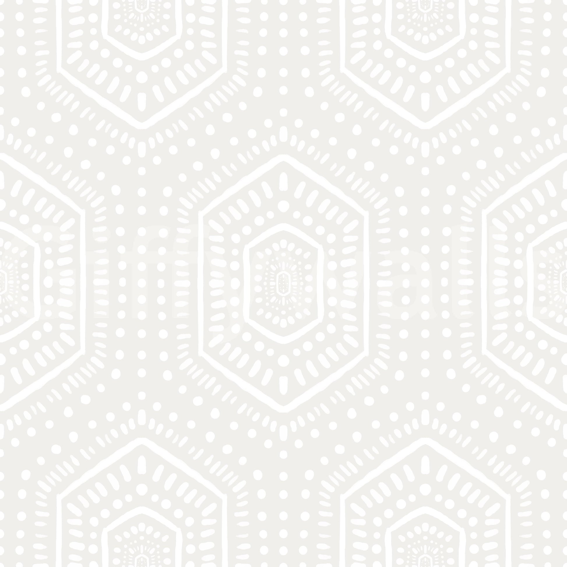 Patterned beige wallpaper mural for modern rustic rooms