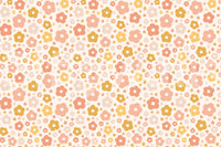 Peach and yellow daisy wallpaper

