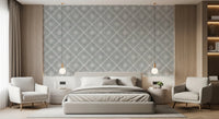 Boho Dotted Lattice Grunge Grey Clouds Wallpaper⁠
