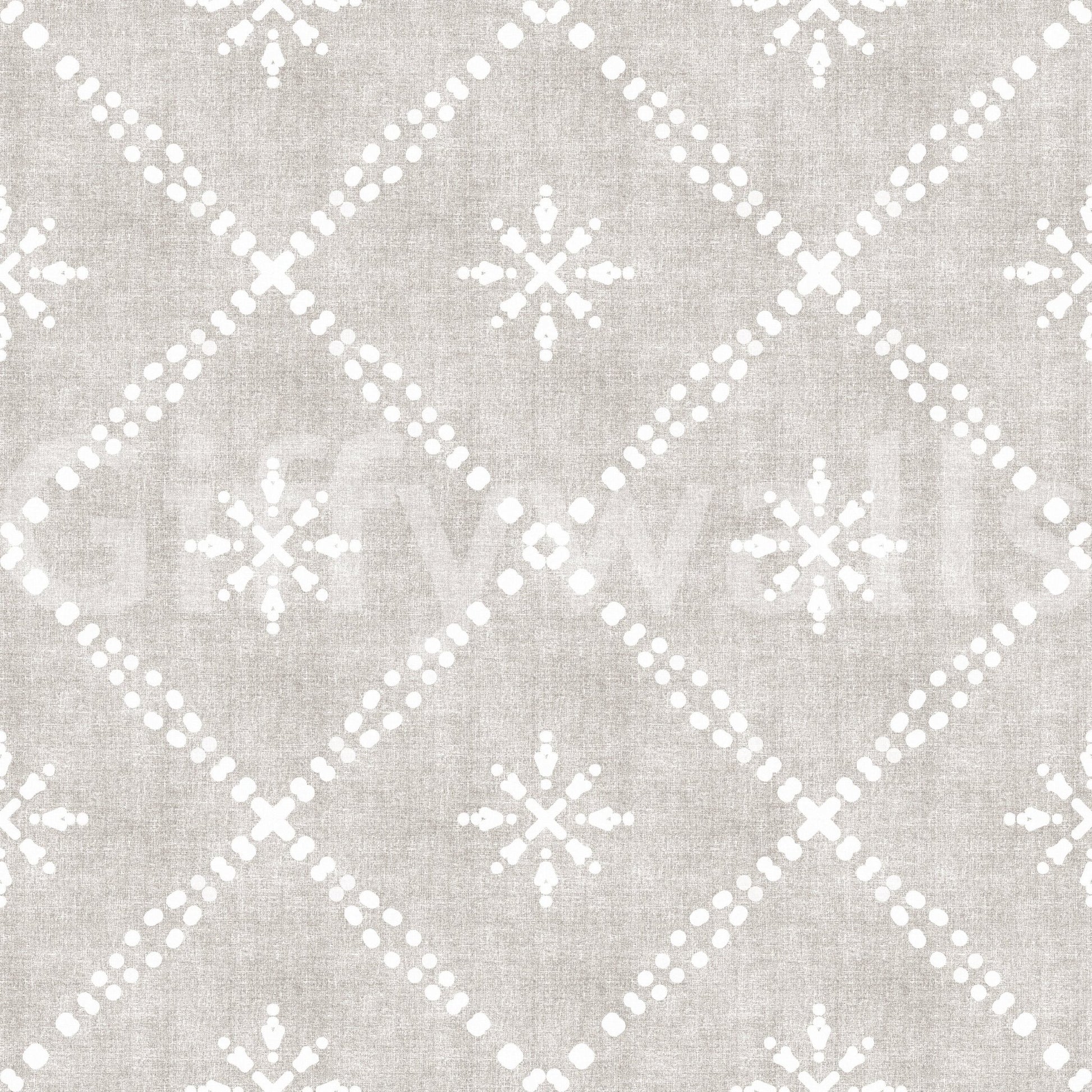 Boho Dotted Lattice Grunge Neutral Wallpaper⁠