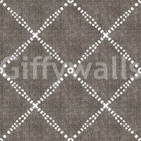 Boho Dotted Trellis Grunge Dark Bark Wallpaper⁠