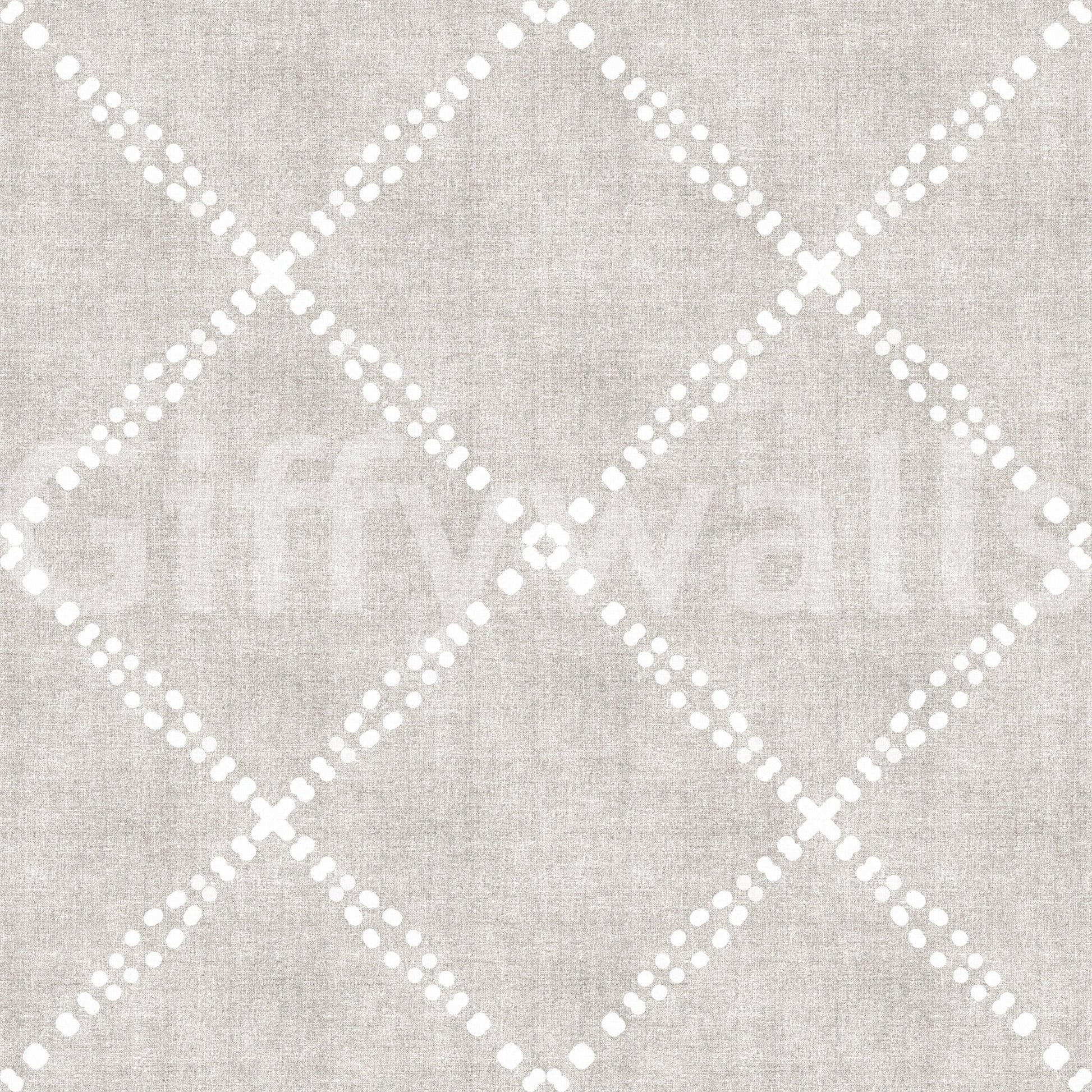 Boho Dotted Trellis Grunge Neutral Wallpaper⁠