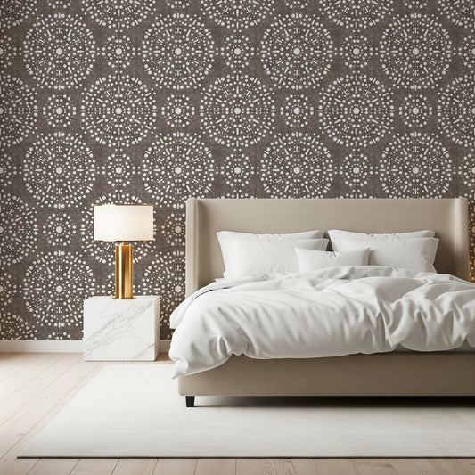 Boho Fireworks Grunge Dark Bark Wallpaper⁠