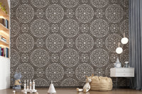 Boho Fireworks Grunge Dark Bark Wallpaper⁠