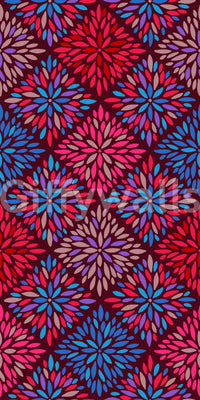 Dahlia Diamonds maximalist tile decor