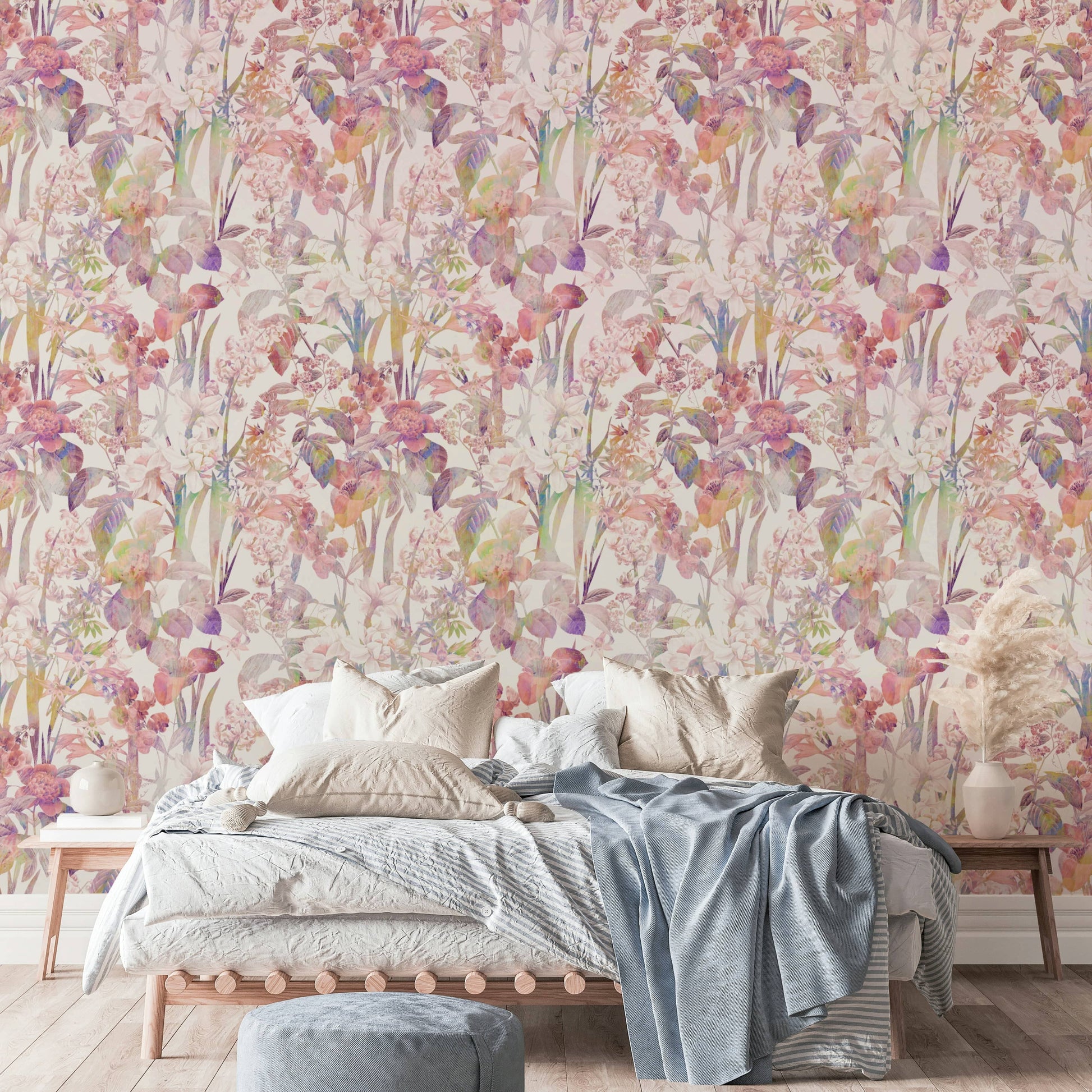Decorative Boho Flowers stylish wallpaper

