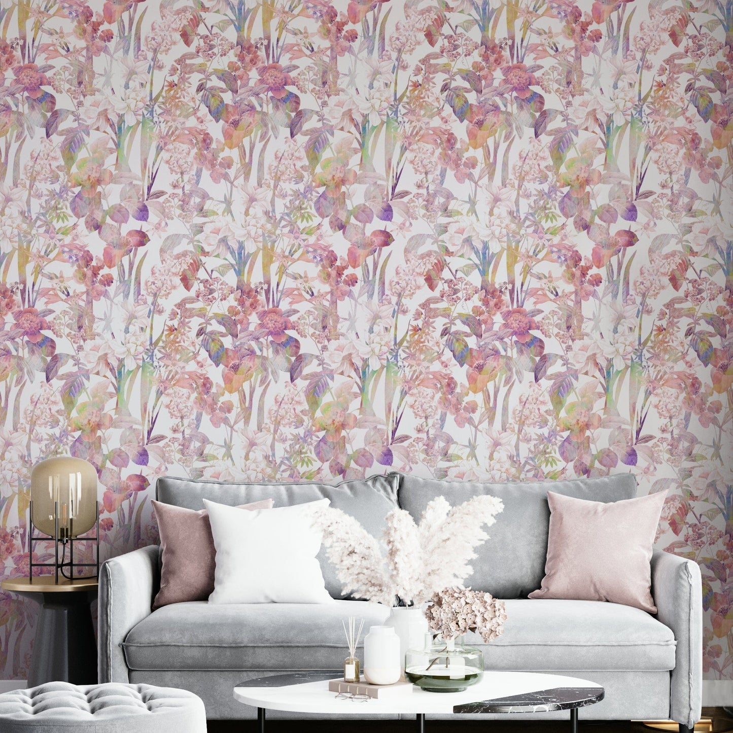 Decorative Boho Flowers graceful mural

