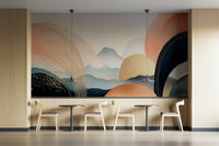 Dreamy skyscape mural for kids with boho flair


