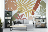 A contemplative tropical design wallpaper mural for a feature wall.

