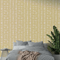 Bold yet soft yellow brush stroke wallpaper

