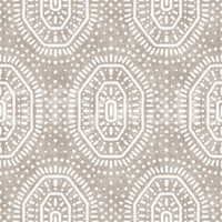 Boho Octagons Crochet Grunge Earthy Beige Wallpaper⁠
