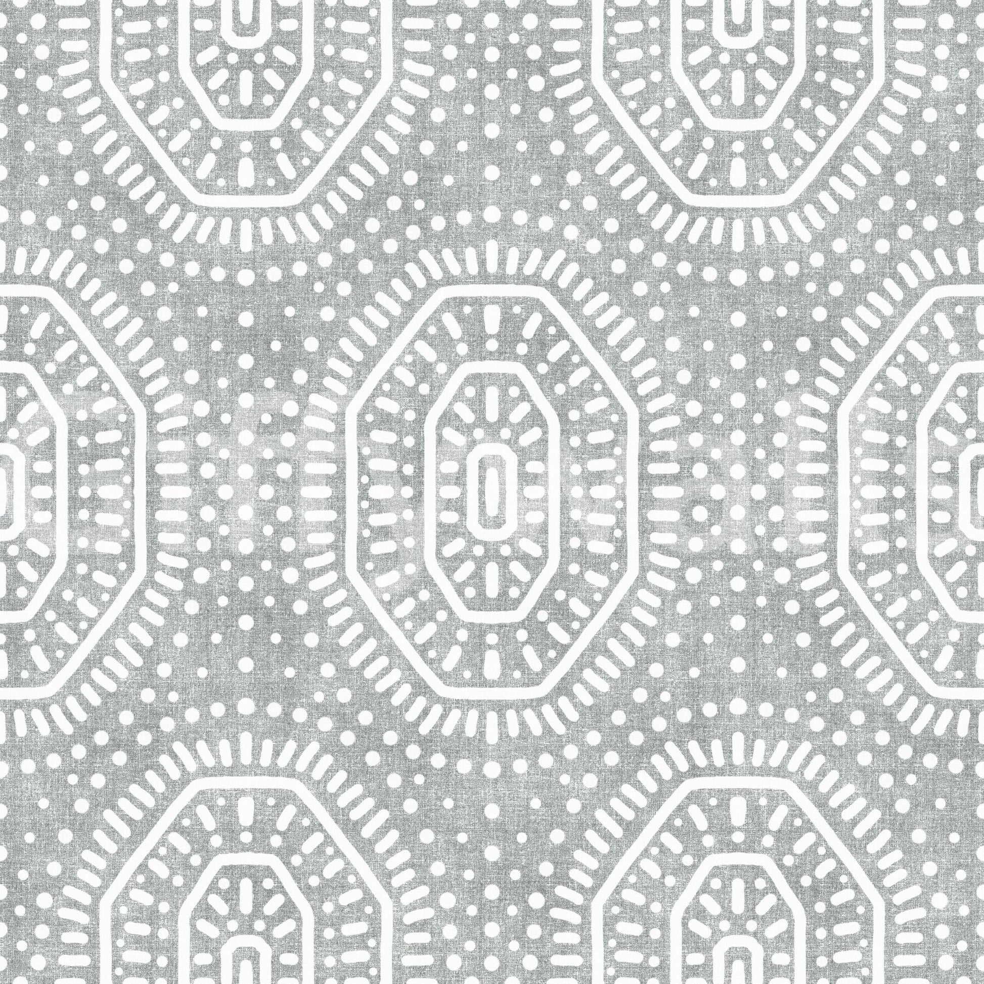 Boho Octagons Crochet Grunge Grey Clouds Wallpaper⁠