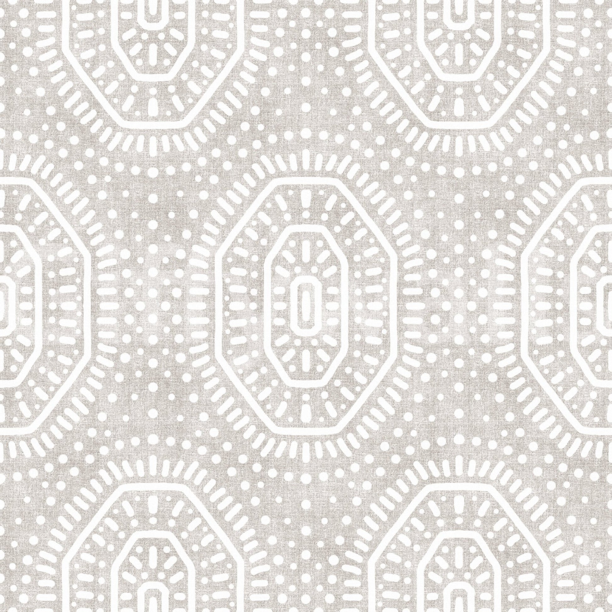 Boho Octagons Crochet Grunge Neutral Wallpaper⁠