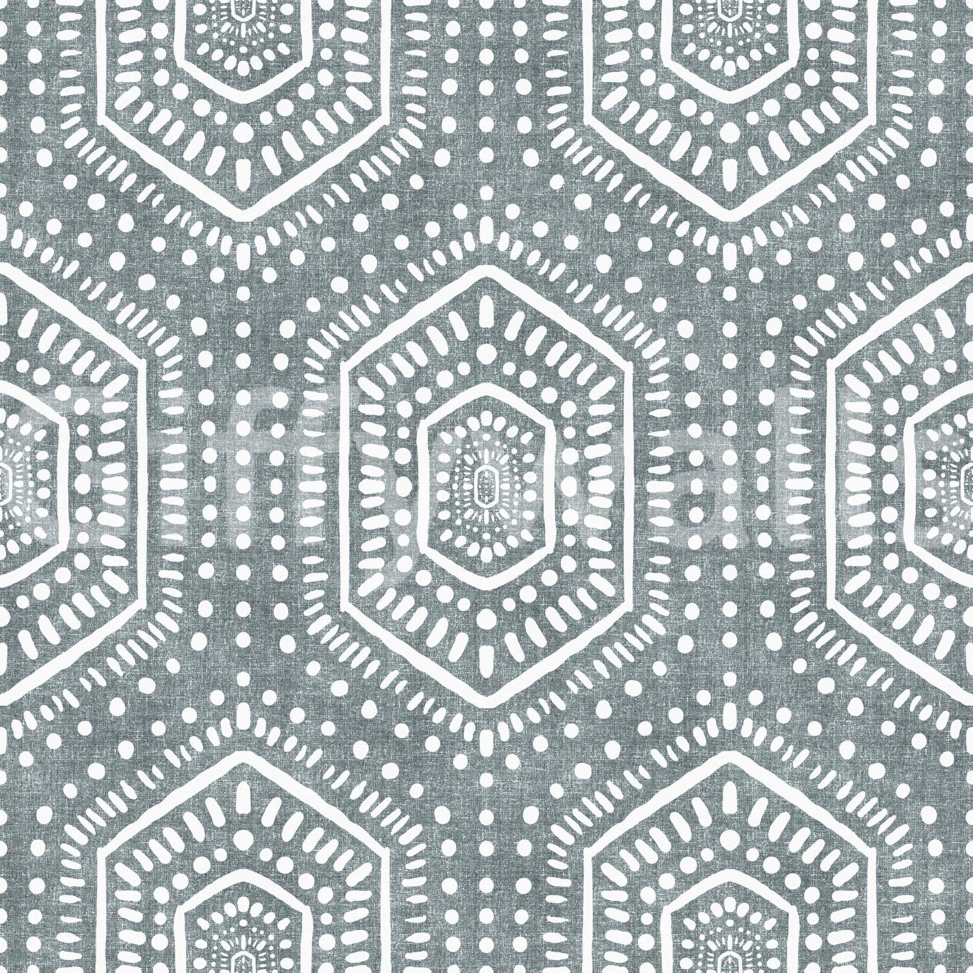 Boho Painted Grunge Calming Blue Wallpaper⁠