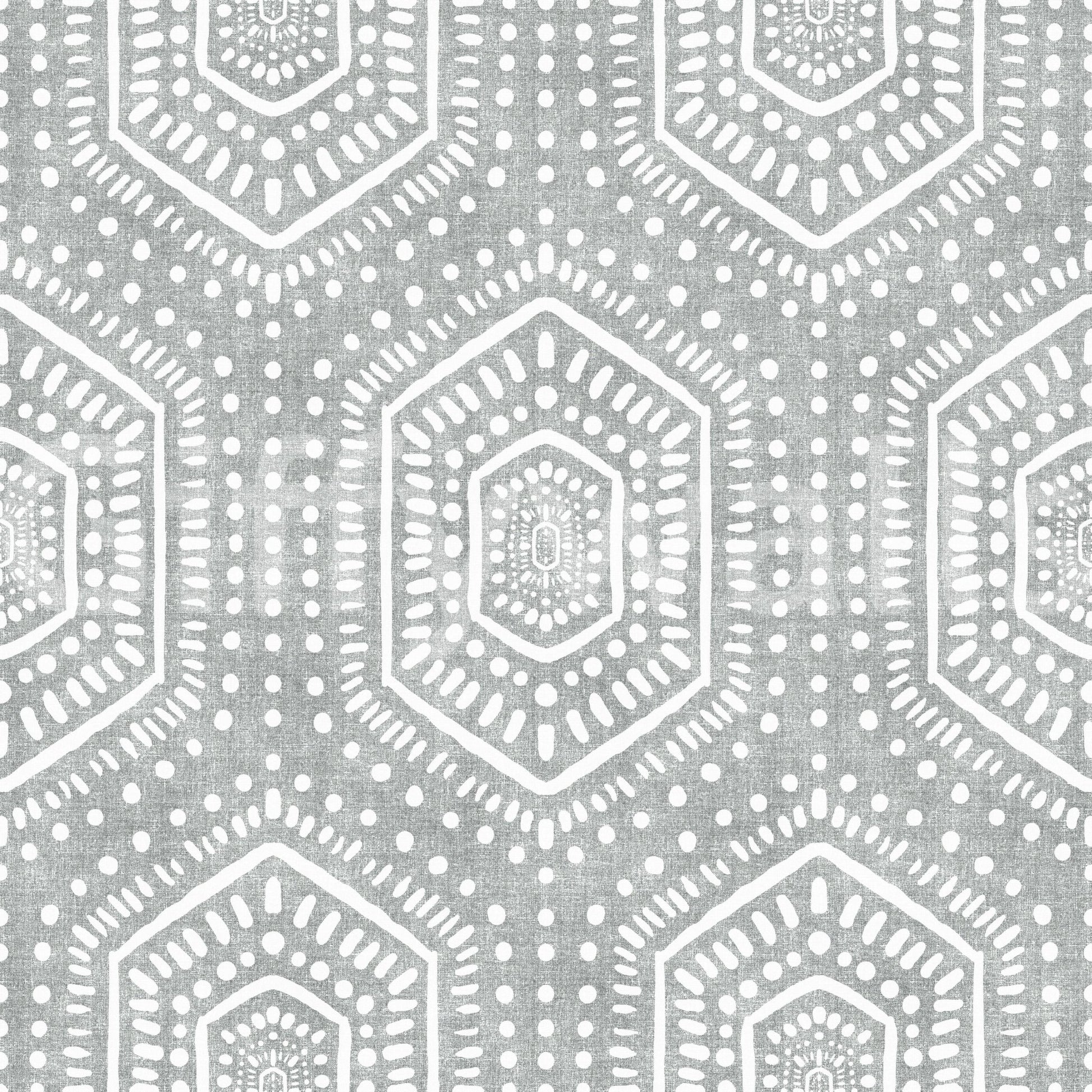 Boho Painted Grunge Grey Clouds Wallpaper⁠