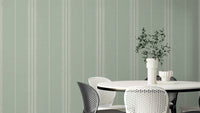 Boho Stripes Sea Green wallpaper for calming home decor

