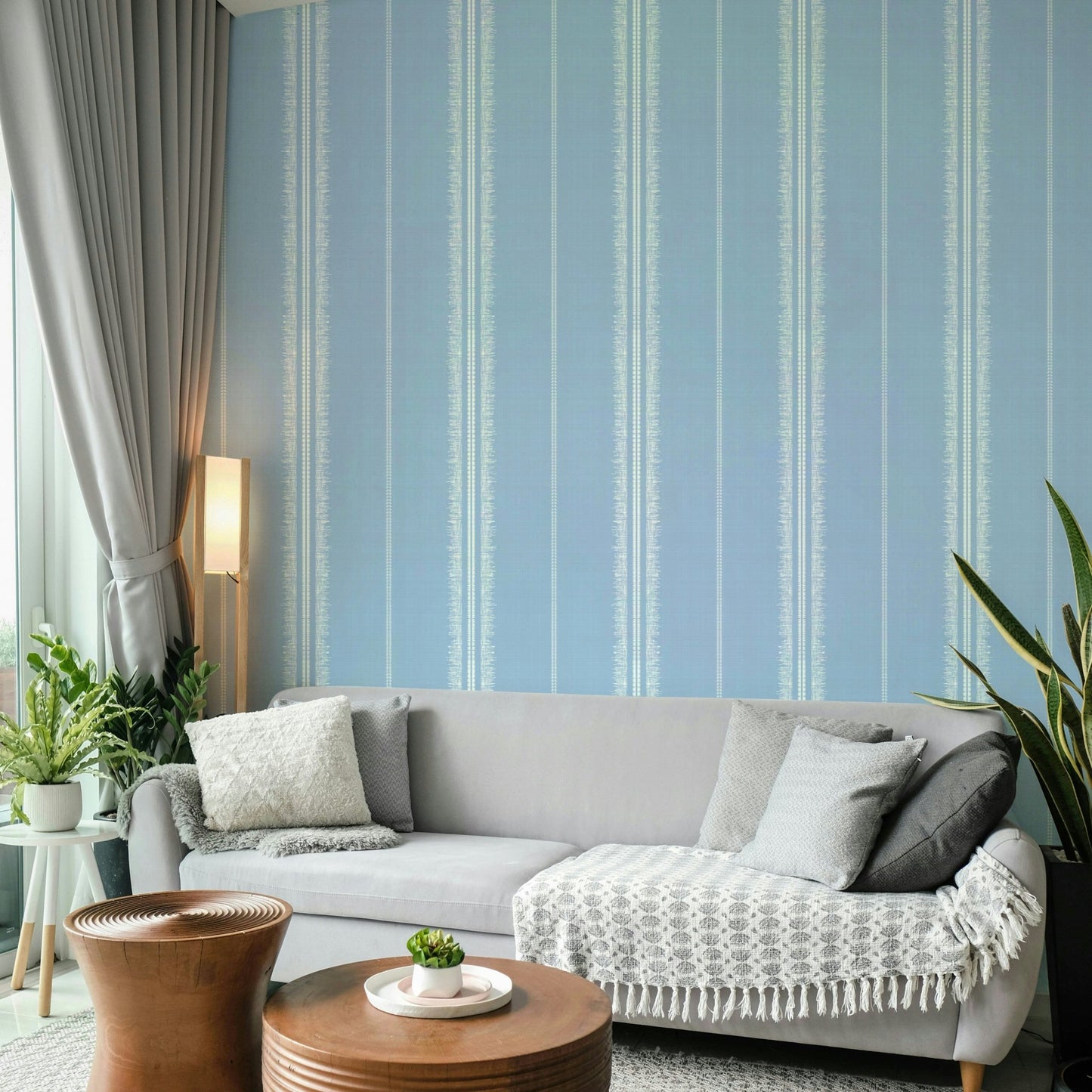 Easy-to-apply boho mural wallpaper

