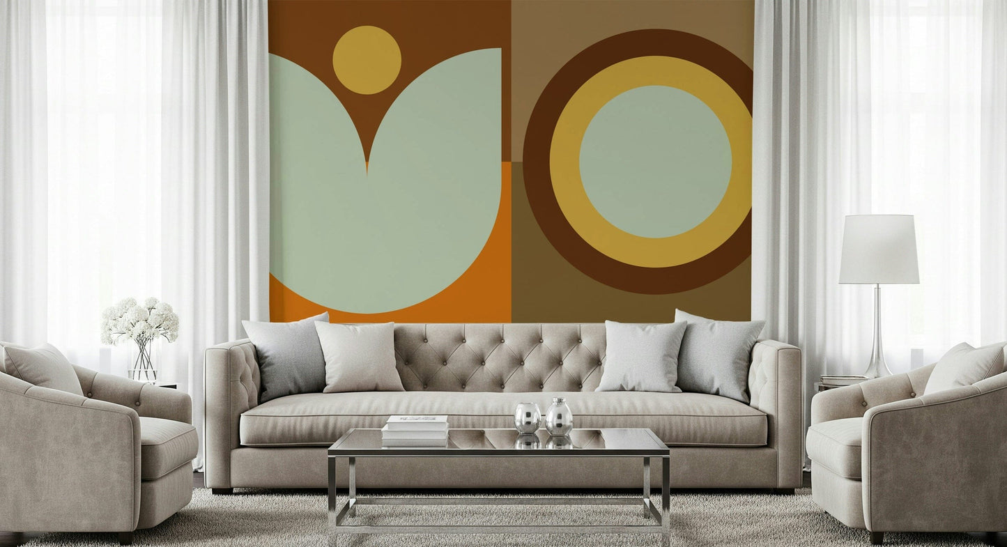 Boho Sun and Moon Wall Mural