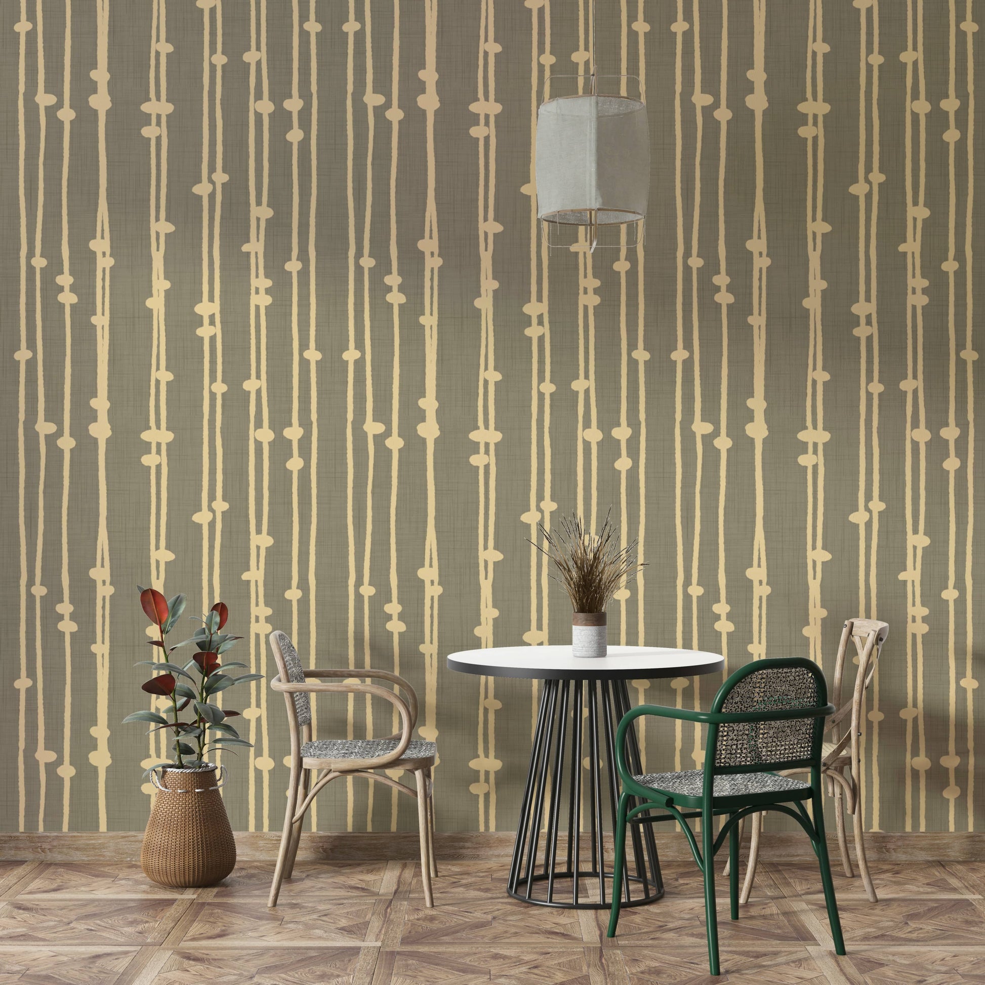 Boho Jewel Tone taupe decor wallpaper
