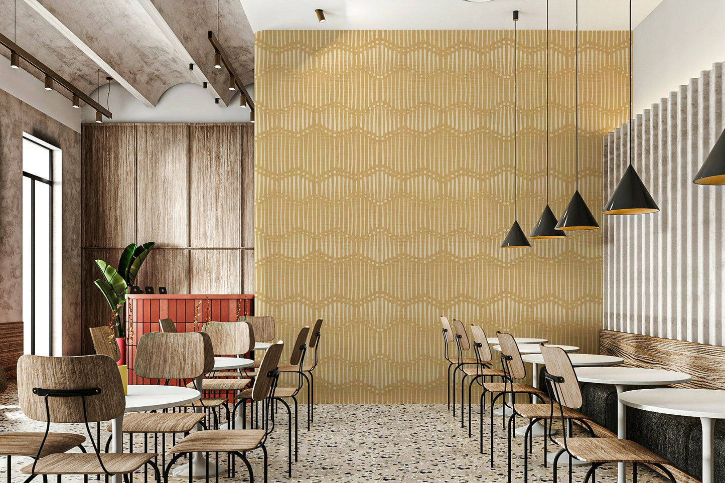 The design has a layered, textured look with no sharp lines.


