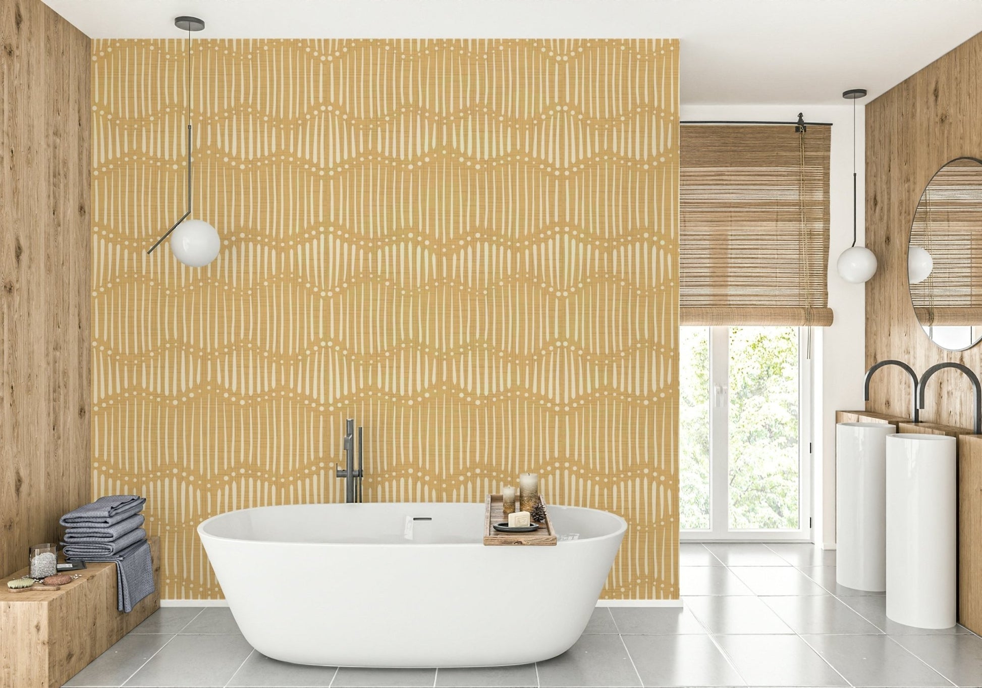 The colors are soft and gentle, with many shades of honey and light brown.

