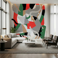 A serene abstract color wall mural for bold decor.

