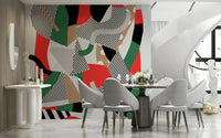 A beautiful vibrant red wallpaper mural with a liquid texture.

