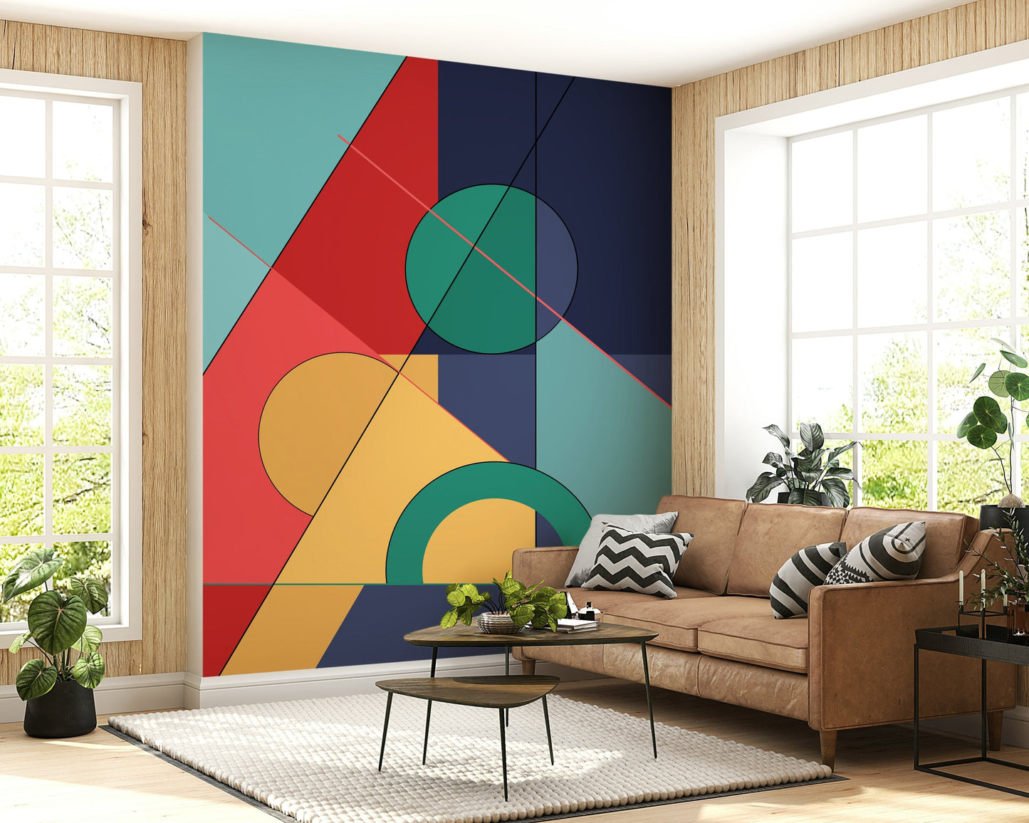 Bold Bauhaus Wall Mural