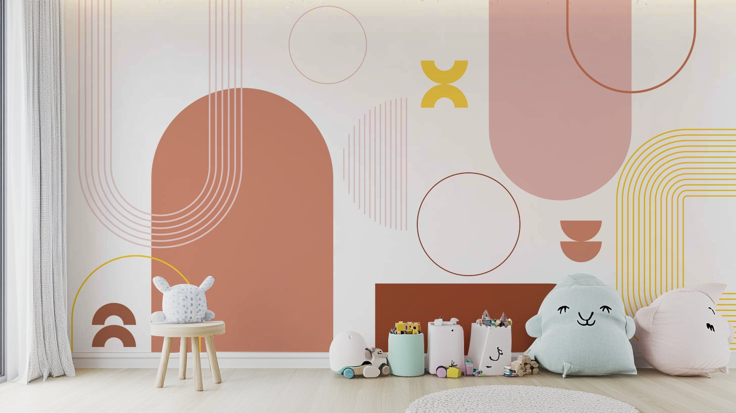 Artistic Boho Geometric Bold Wall Mural


