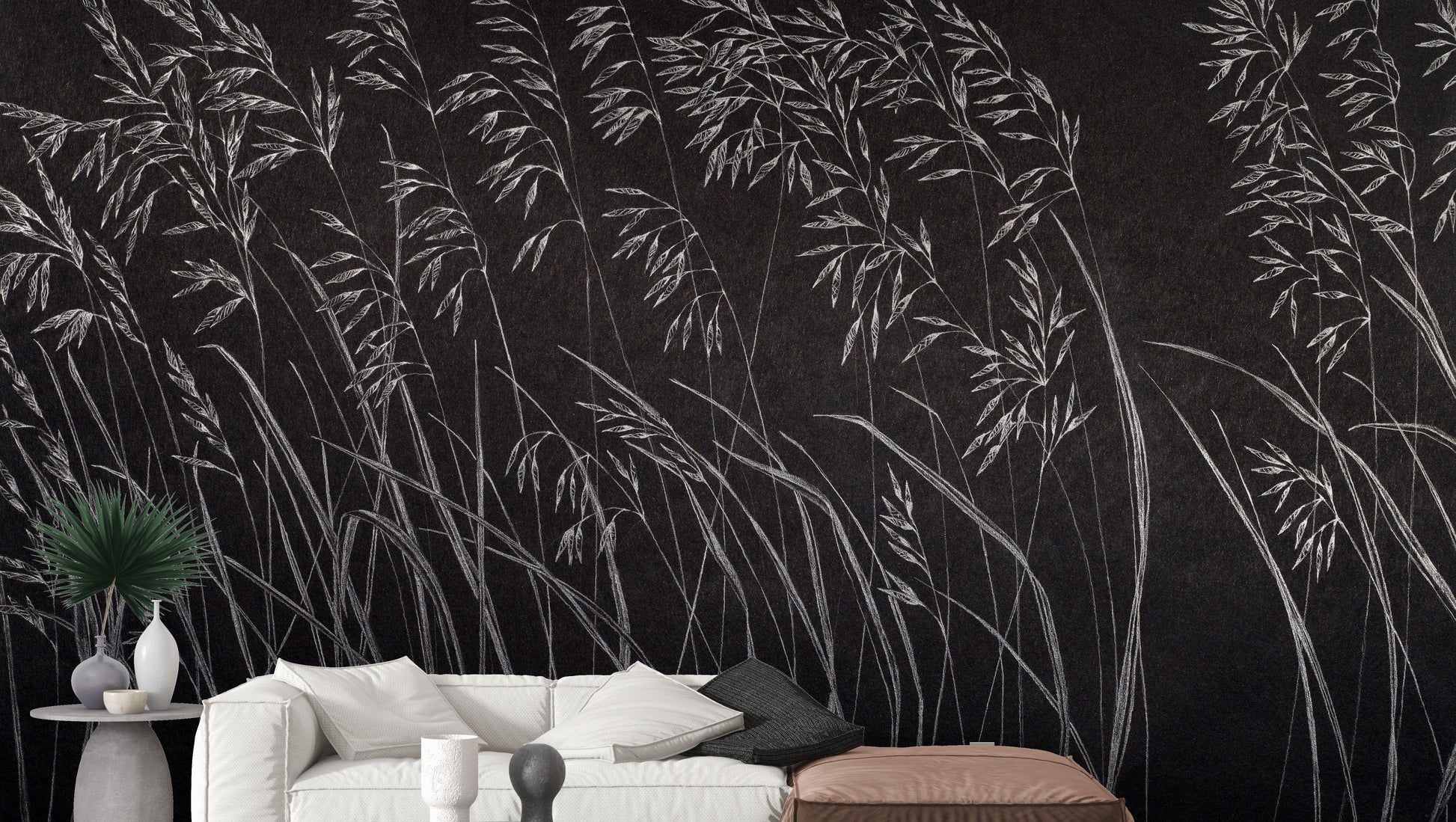 Dark Artistic Reeds Wallpaper
