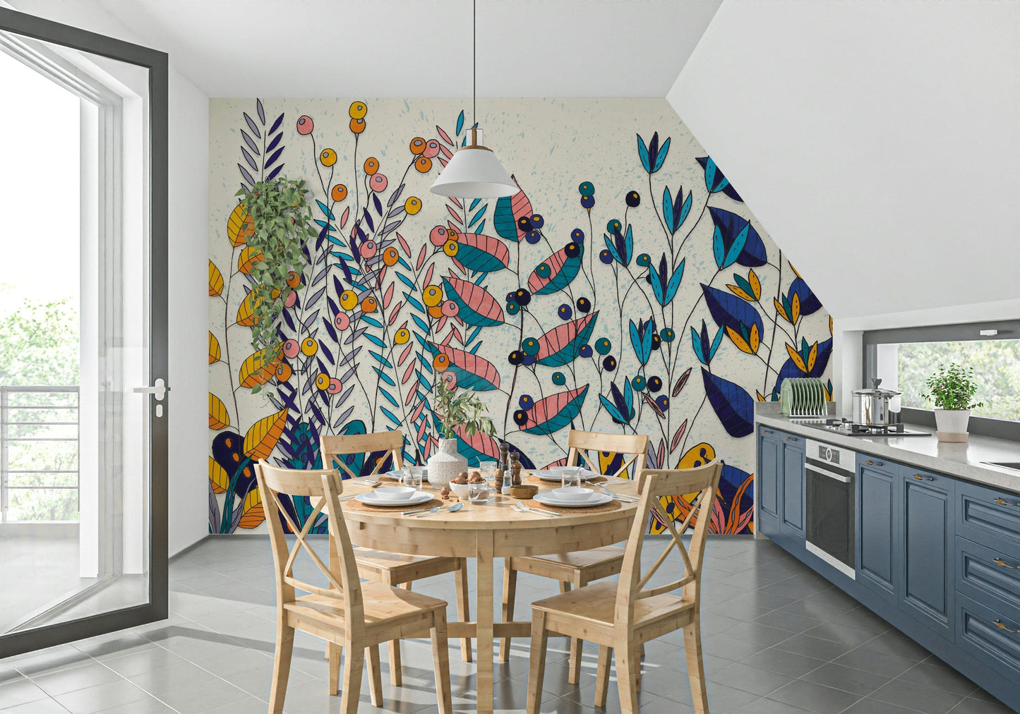 Eclectic Bold Garden Wall Mural