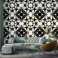 Wallpaper with a vibrant and intricate geometric design

