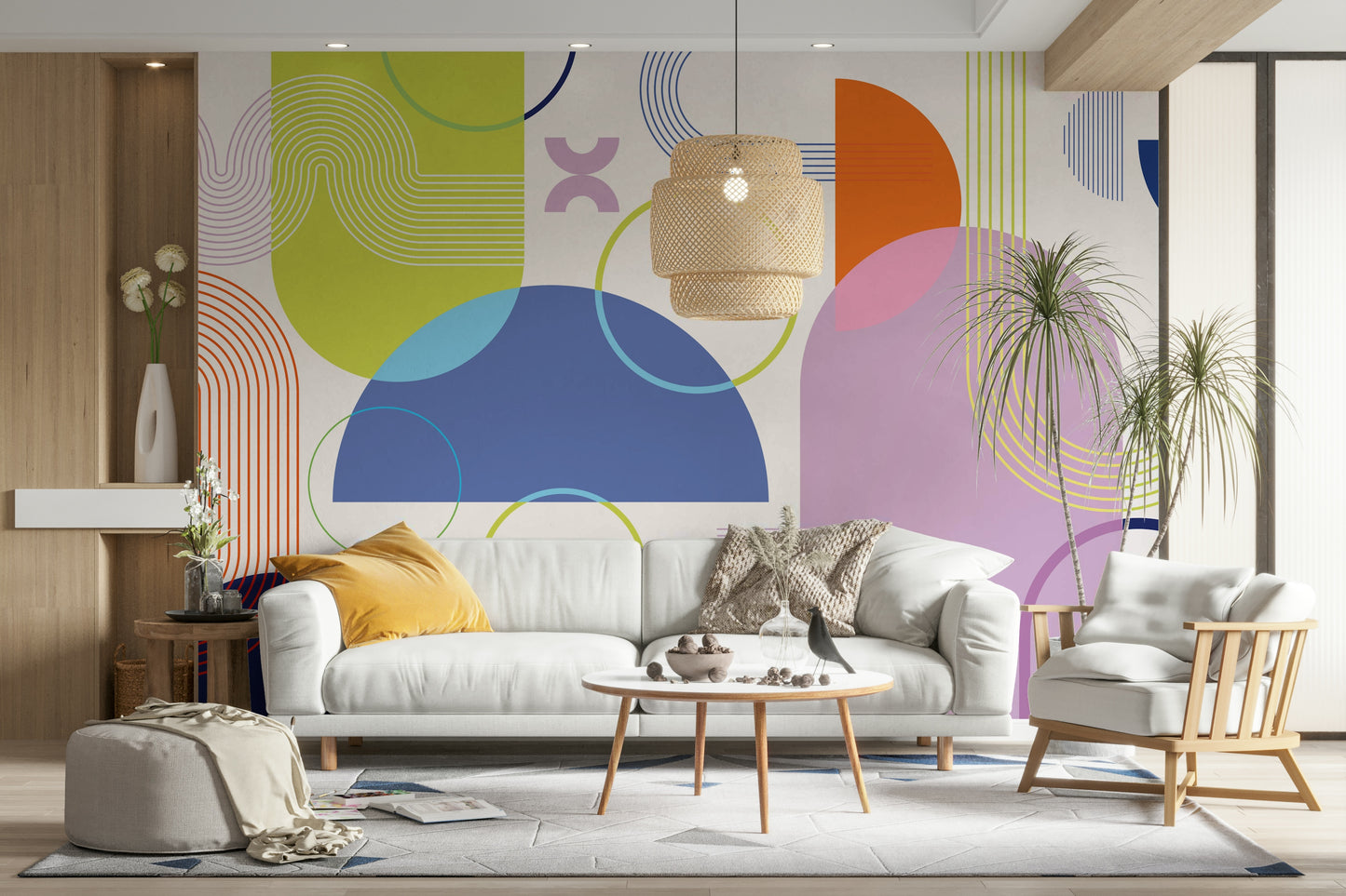 Striking Bold Geometric Wall Decor Print

