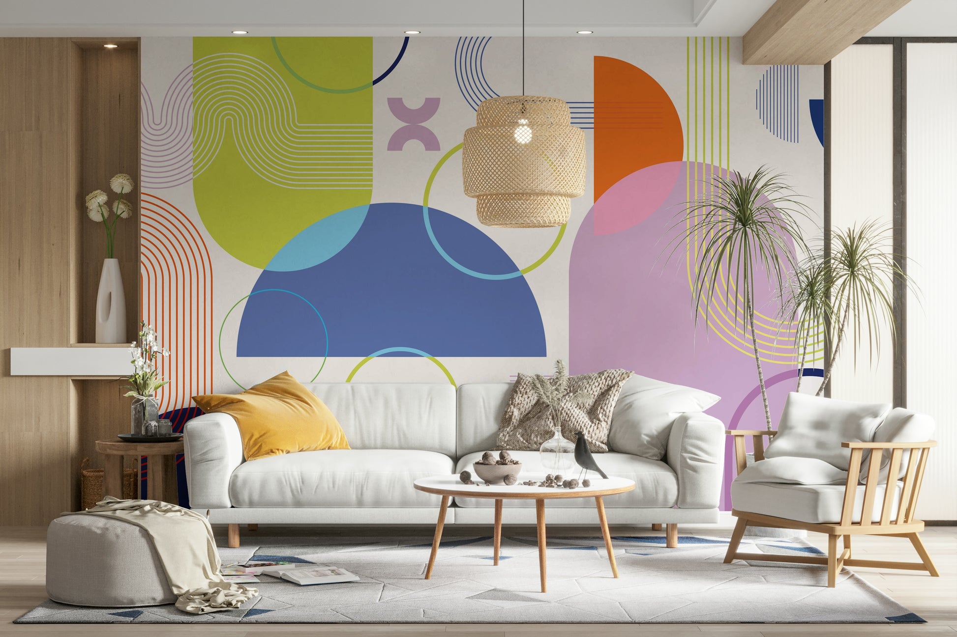 Striking Bold Geometric Wall Decor Print

