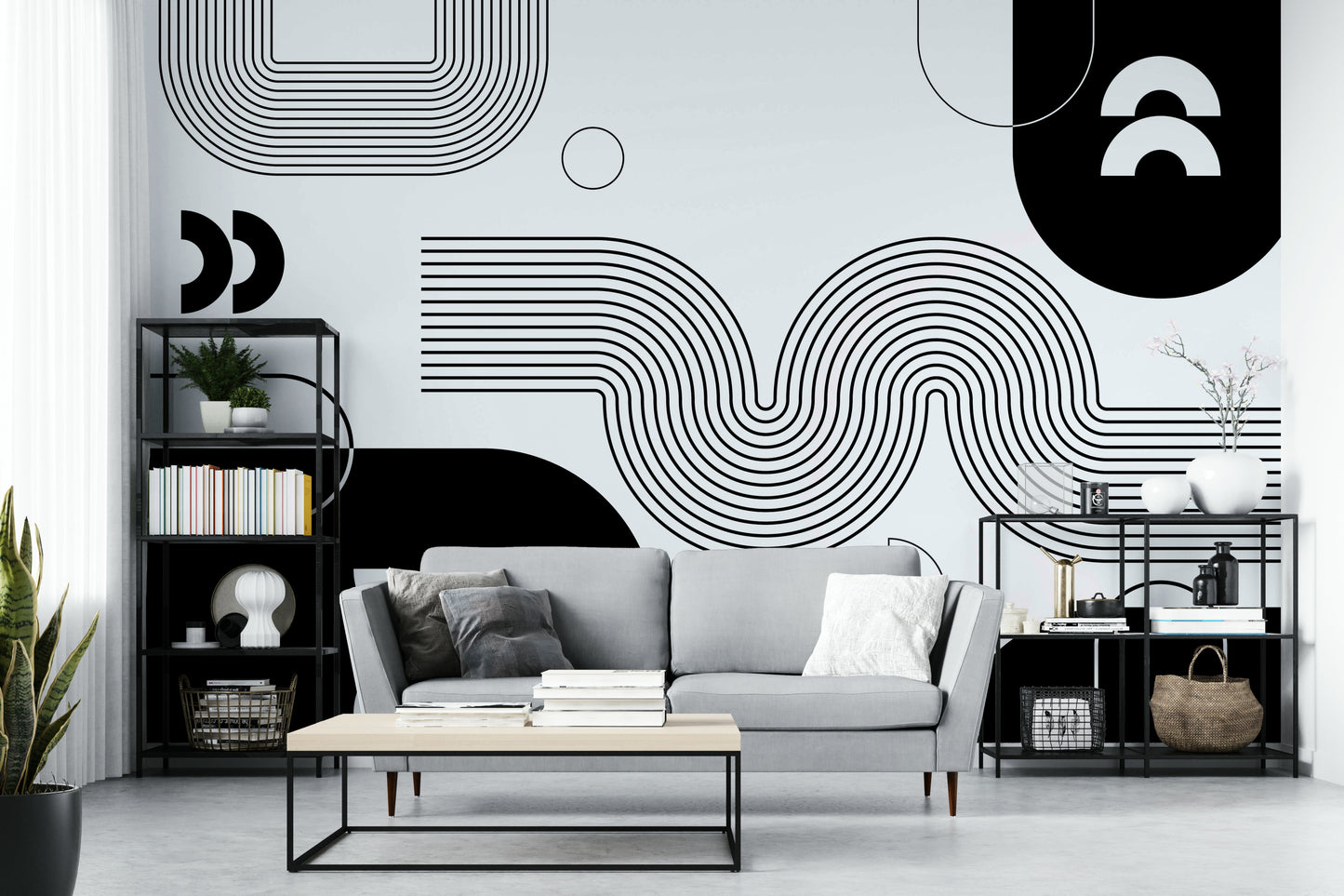 Abstract Bold Minimalist Flow Wall Art

