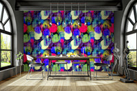 Wallpaper with a unique, urban hand-drawn design

